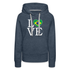 Brasilien Flagge Landkarte - Love Brazil - Brasilien Fan Frauen Premium Hoodie - Jeansblau