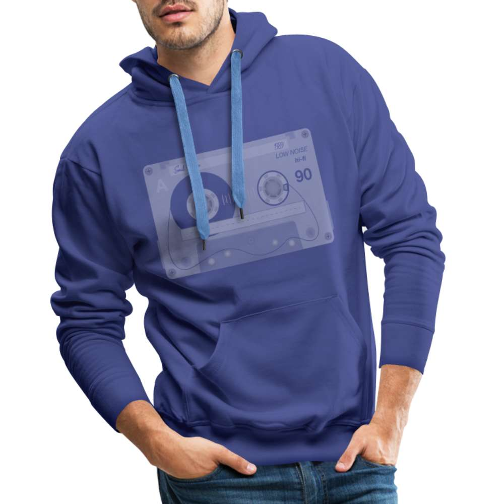 Cooler Musik Hoodie mit Motiv Tape Kassette Herren Premium Hoodie - Königsblau