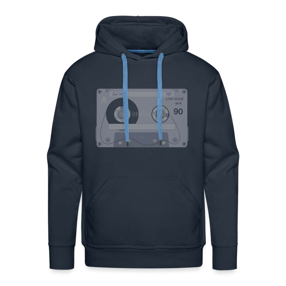 Cooler Musik Hoodie mit Motiv Tape Kassette Herren Premium Hoodie - Navy