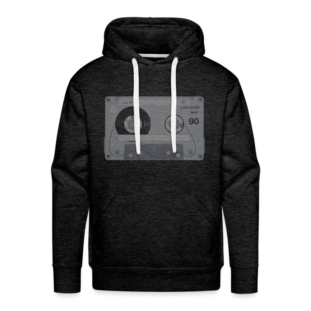 Cooler Musik Hoodie mit Motiv Tape Kassette Herren Premium Hoodie - Anthrazit