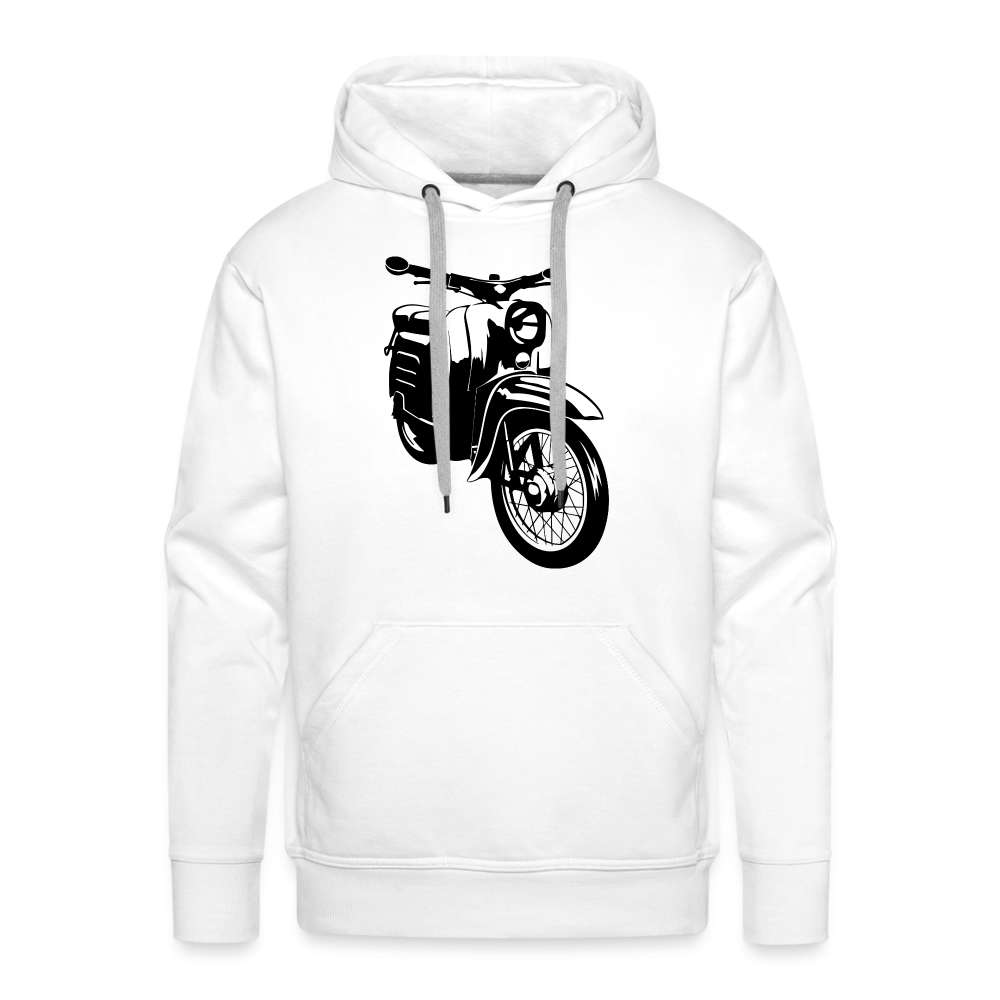 Simson Schwalbe DDR Moped Herren Premium Hoodie - weiß