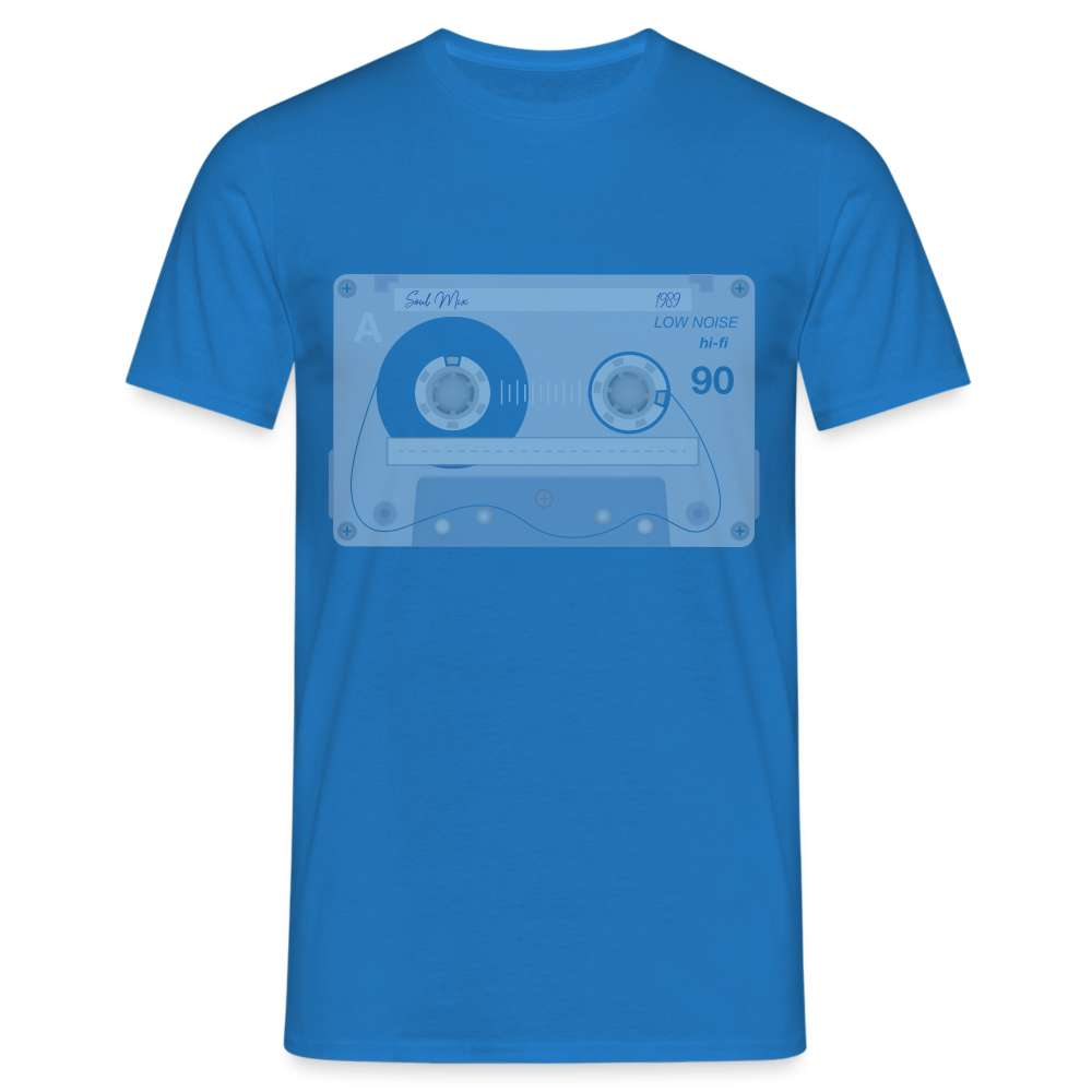 Cooles Musik T-Shirt mit Motiv Tape Kassette T-Shirt - Royalblau