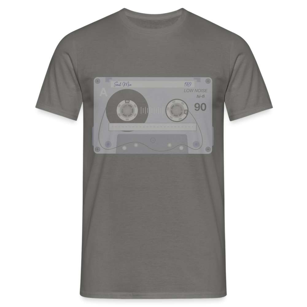 Cooles Musik T-Shirt mit Motiv Tape Kassette T-Shirt - Graphit