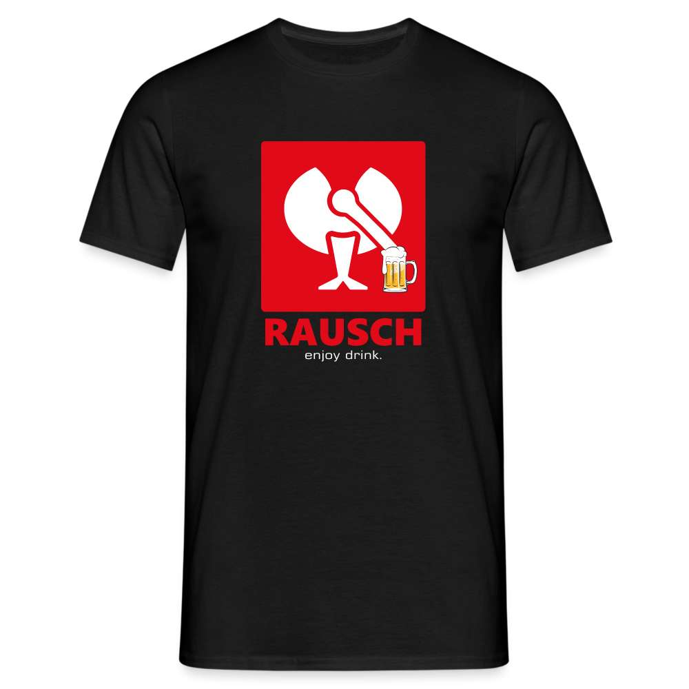 Bier Engelbert Rausch Parodie Lustiges Geschenk T-Shirt - Schwarz