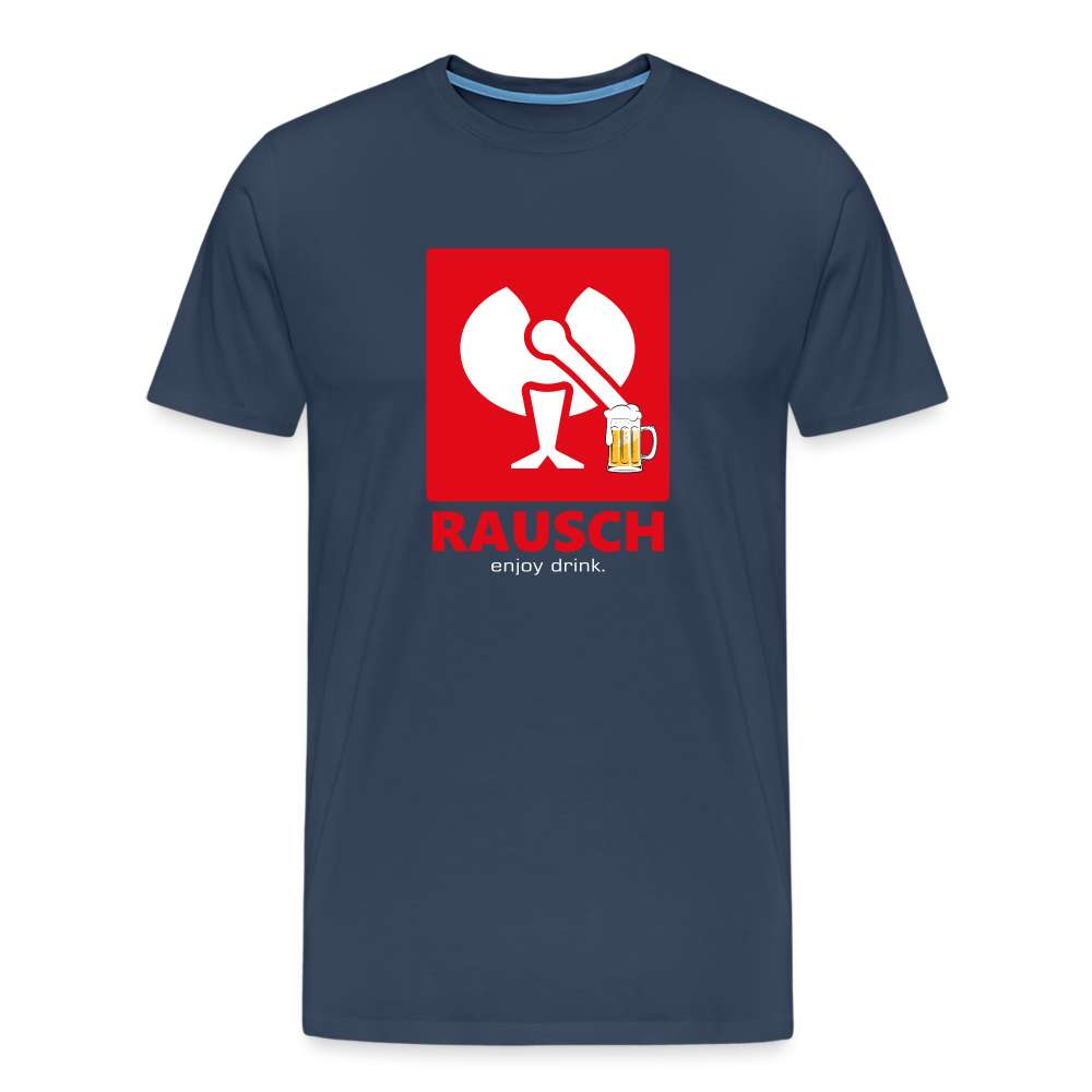 Bier Engelbert Rausch Parodie Lustiges Geschenk Herren Premium T-Shirt - Navy