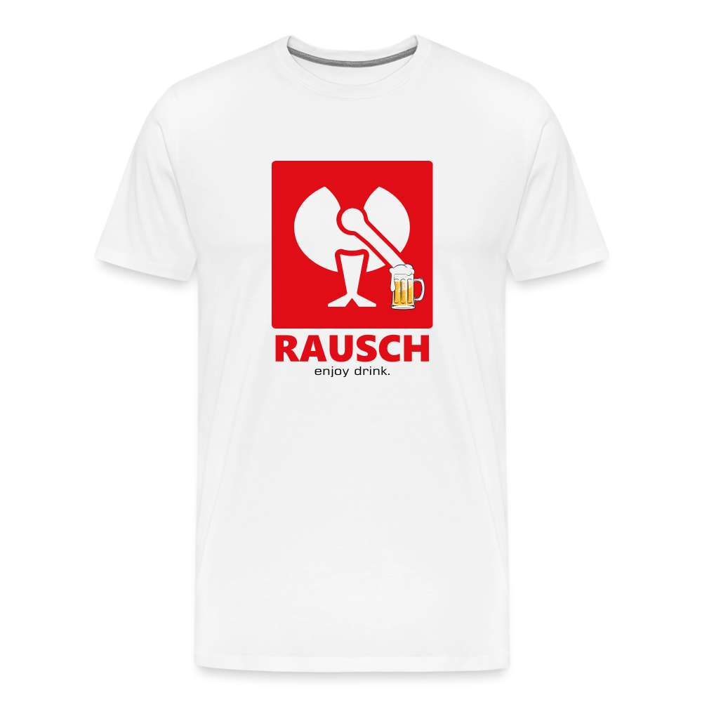 Bier Engelbert Rausch Parodie Lustiges Geschenk Herren Premium T-Shirt - weiß