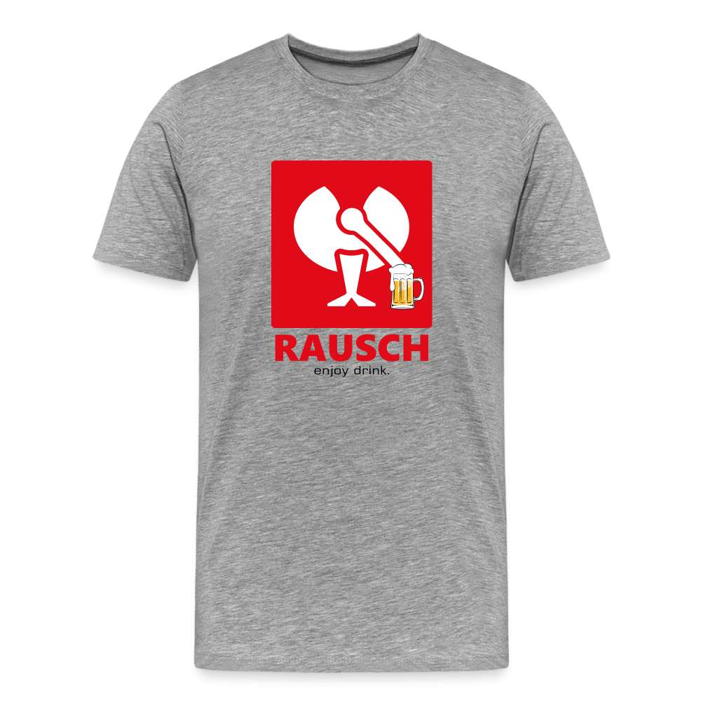 Bier Engelbert Rausch Parodie Lustiges Geschenk Herren Premium T-Shirt - Grau meliert