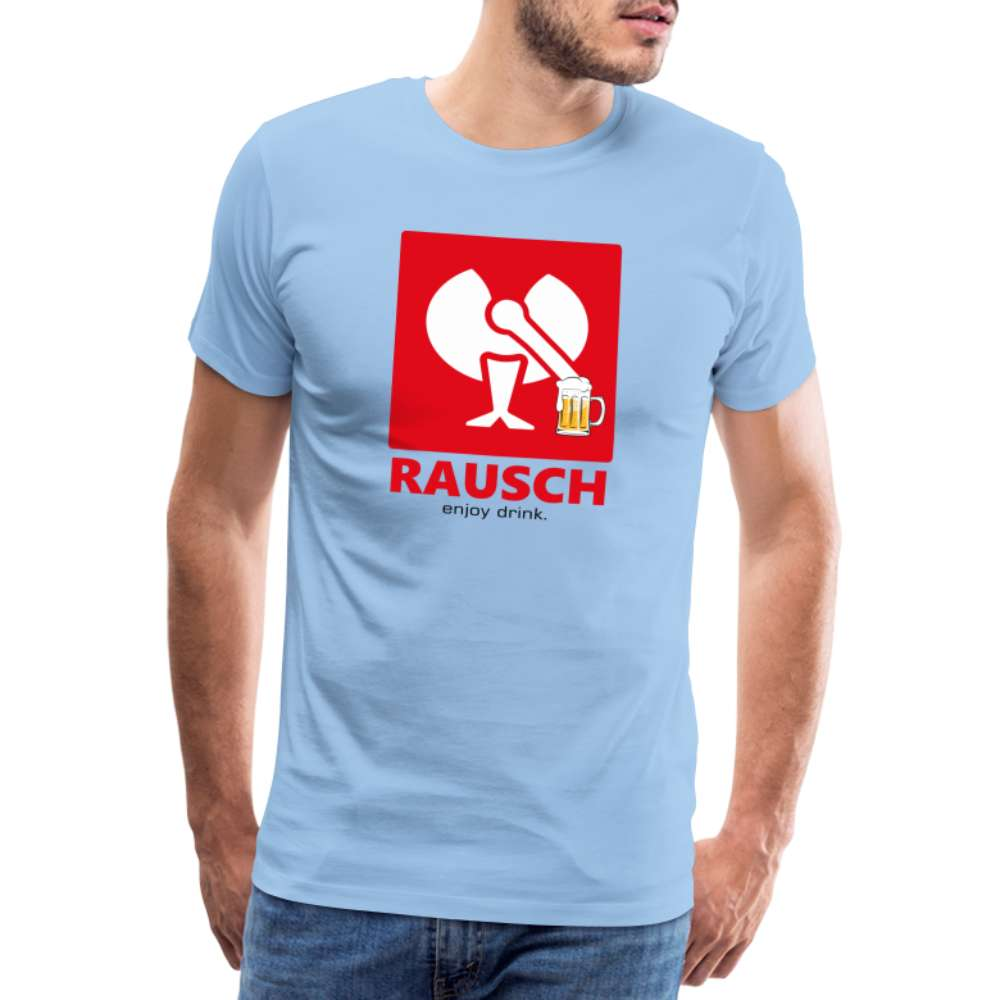 Bier Engelbert Rausch Parodie Lustiges Geschenk Herren Premium T-Shirt - Sky