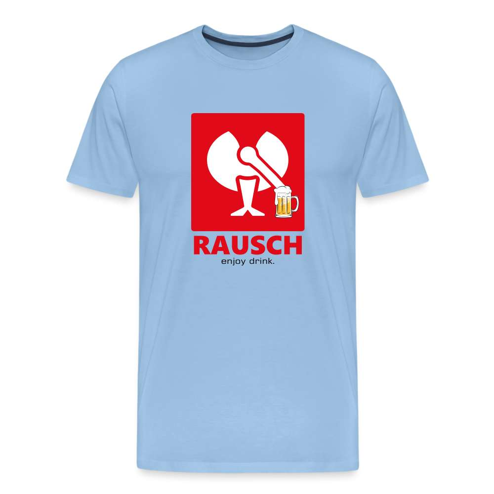 Bier Engelbert Rausch Parodie Lustiges Geschenk Herren Premium T-Shirt - Sky