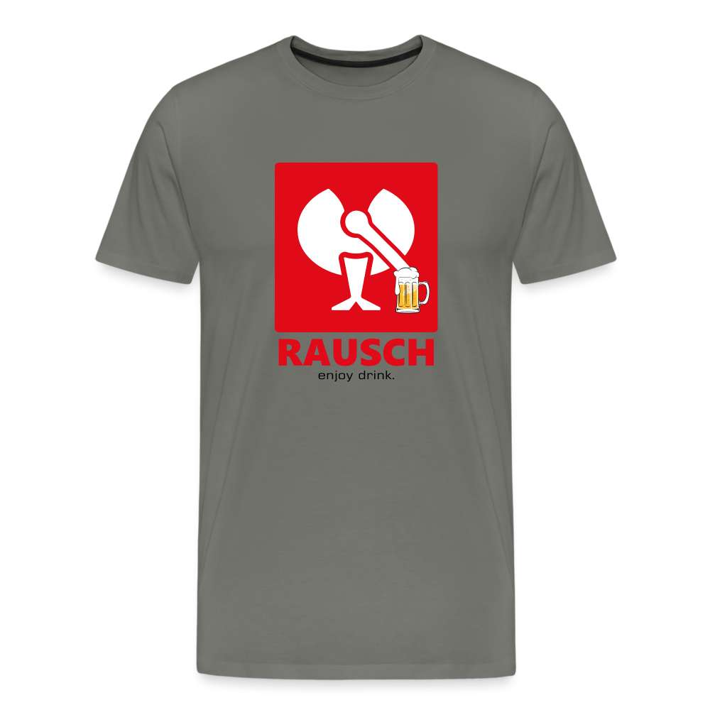Bier Engelbert Rausch Parodie Lustiges Geschenk Herren Premium T-Shirt - Asphalt