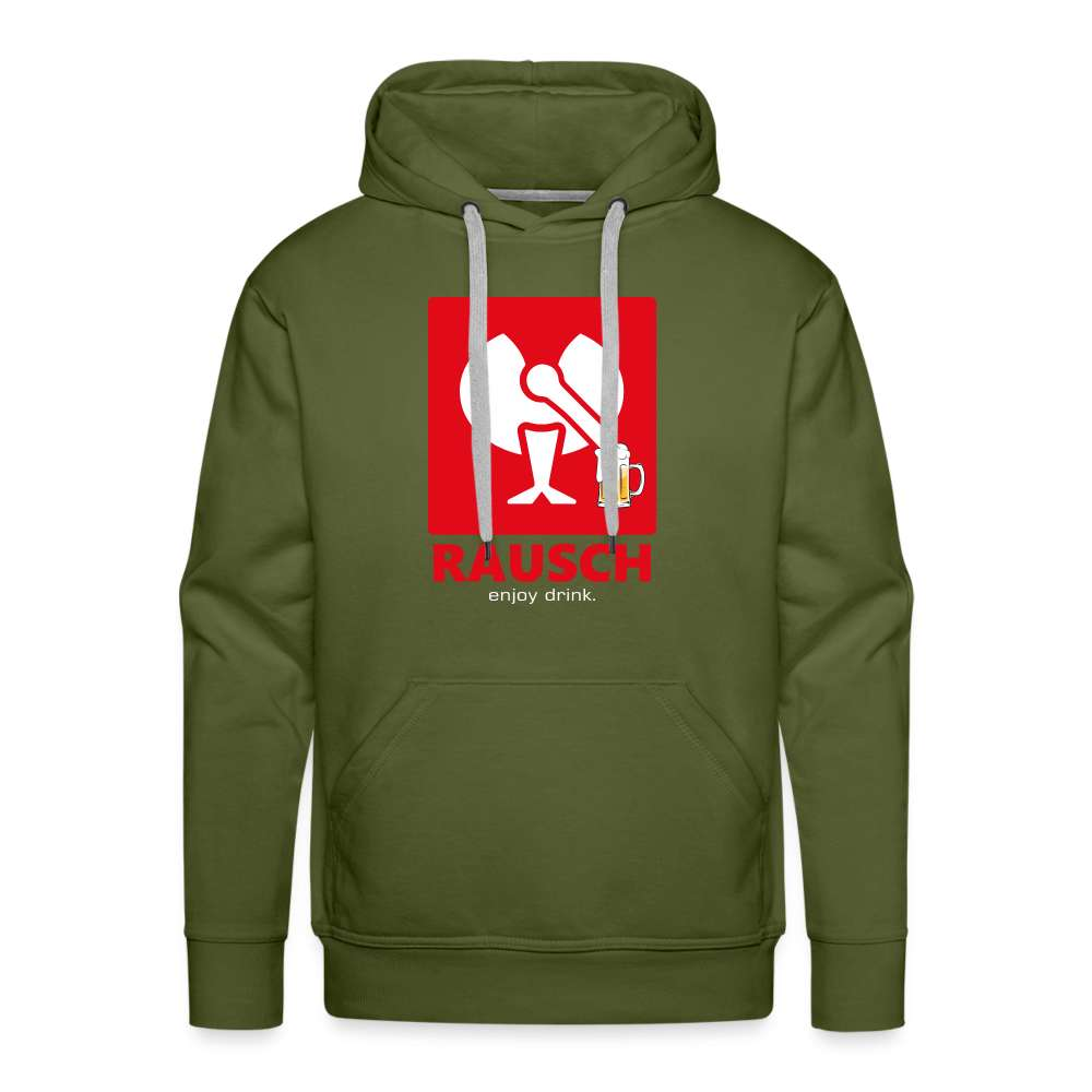 Bier Engelbert Rausch Parodie Lustiges Geschenk Herren Premium Hoodie - Olivgrün