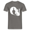 Lustige Katze Schatten Mittelfinger T-Shirt - Graphit