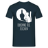 Lustige Katze Schatten Mittelfinger Erkenne die Zeichen T-Shirt - Navy