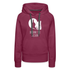 Lustige Katze Schatten Mittelfinger Erkenne die Zeichen Frauen Premium Hoodie - Bordeaux