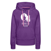 Lustige Katze Schatten Mittelfinger Erkenne die Zeichen Frauen Premium Hoodie - Purple