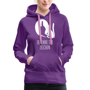 Lustige Katze Schatten Mittelfinger Erkenne die Zeichen Frauen Premium Hoodie - Purple