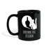 Lustige Katze Schatten Mittelfinger Erkenne die Zeichen Kaffee Tasse - Schwarz