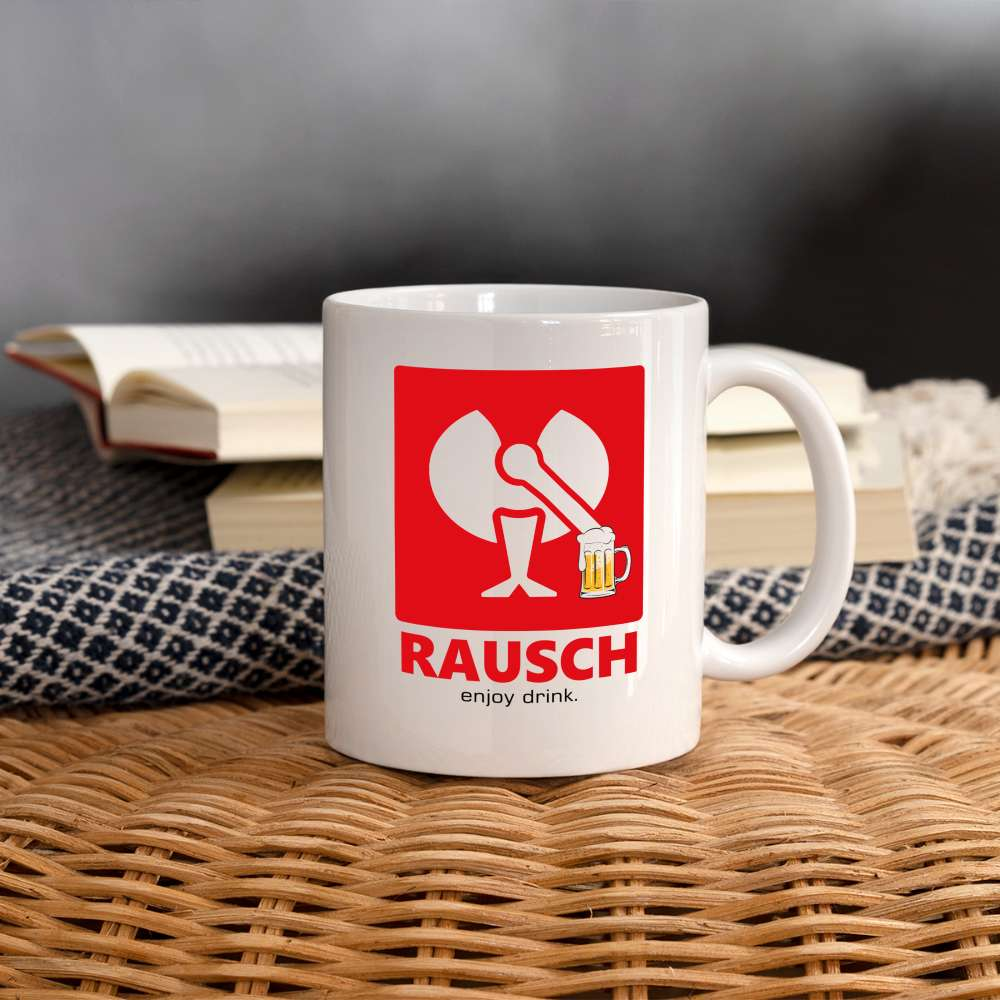 Bier Engelbert Rausch Parodie Lustiges Geschenk Kaffee Tasse - weiß