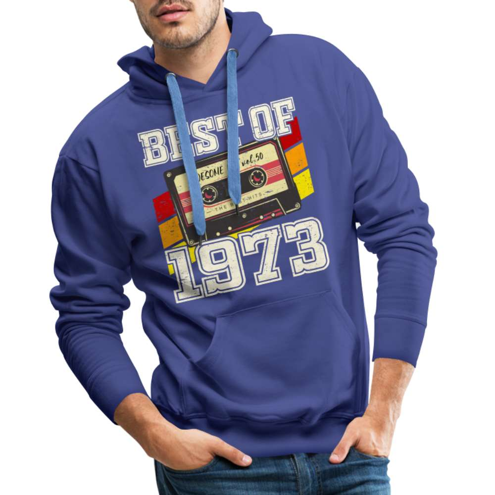 50. Geburtstag Retro Kassette Best of 1973 Geschenk Herren Premium Hoodie - Königsblau