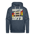 50. Geburtstag Retro Kassette Best of 1973 Geschenk Herren Premium Hoodie - Jeansblau