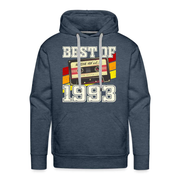 30. Geburtstag Retro Kassette Best of 1993 Geschenk T-Shirt Premium Hoodie - Jeansblau