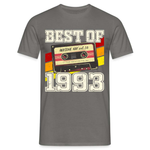 30. Geburtstag Retro Kassette Best of 1993 Geschenk T-Shirt - Graphit