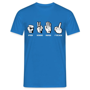 Stein Schere Papier - Sarkasmus Lustiges T-Shirt - Royalblau