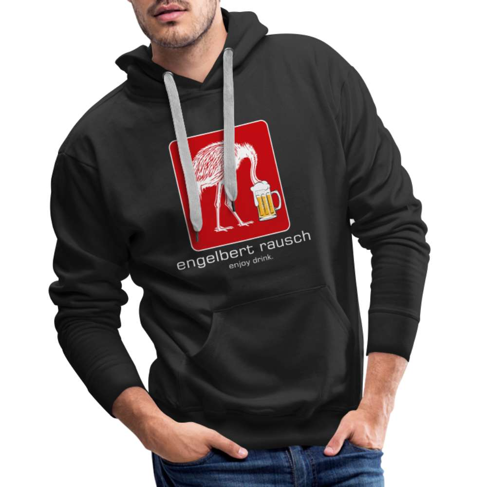 Engelbert Rausch Enjoy Drink Lustiges Parodie Bier Geschenk Herren Premium Hoodie - Schwarz