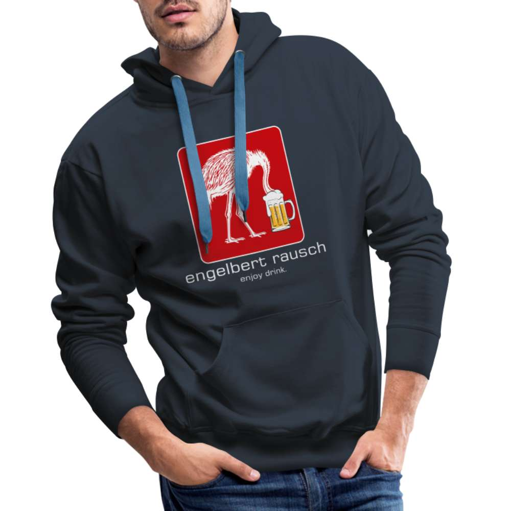 Engelbert Rausch Enjoy Drink Lustiges Parodie Bier Geschenk Herren Premium Hoodie - Navy