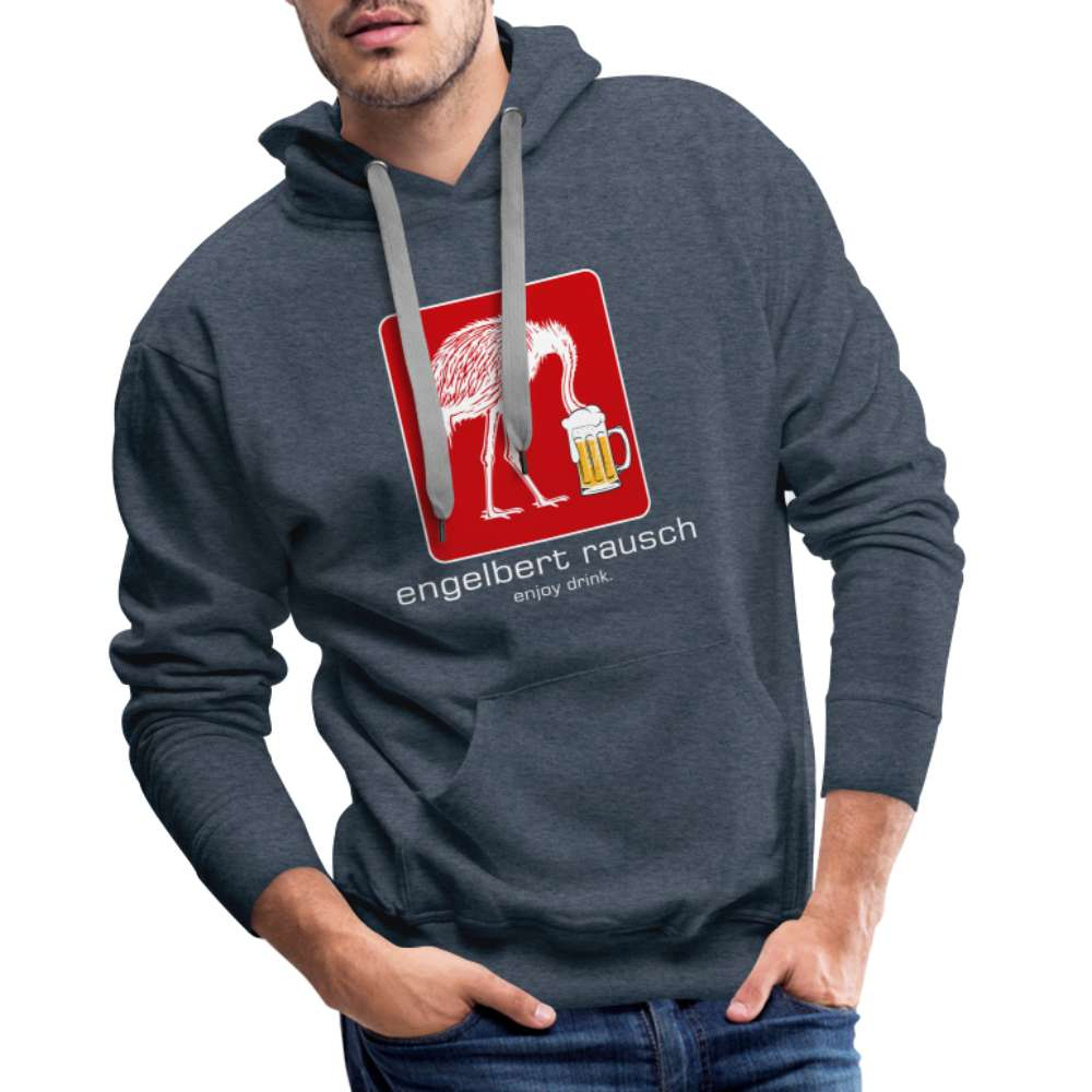 Engelbert Rausch Enjoy Drink Lustiges Parodie Bier Geschenk Herren Premium Hoodie - Jeansblau