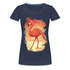 Stolzer Flamingo Tropisches Frauen Premium T-Shirt - Navy