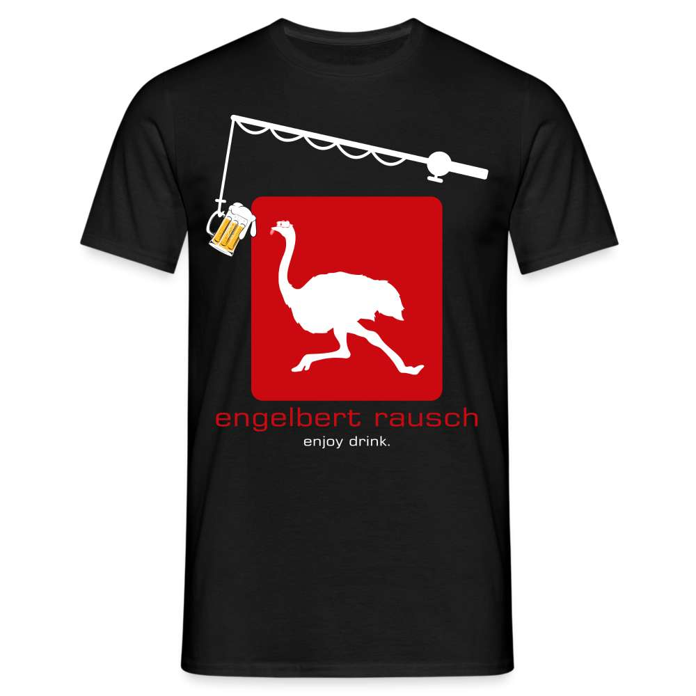 Engelbert Rausch T-Shirt - Enjoy Drink Lustige Parodie Geschenkidee T-Shirt - Schwarz