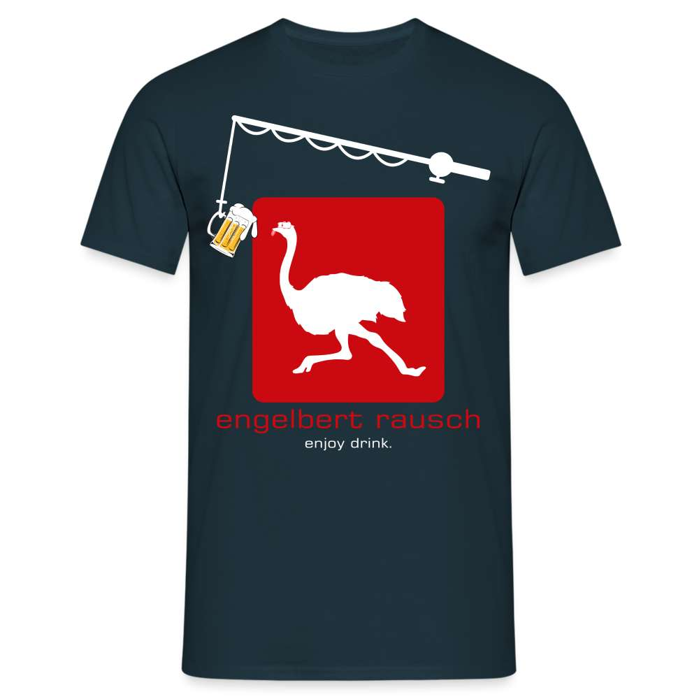 Engelbert Rausch T-Shirt - Enjoy Drink Lustige Parodie Geschenkidee T-Shirt - Navy