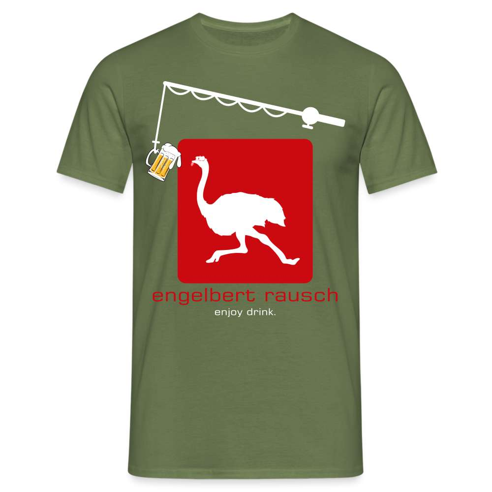 Engelbert Rausch T-Shirt - Enjoy Drink Lustige Parodie Geschenkidee T-Shirt - Militärgrün