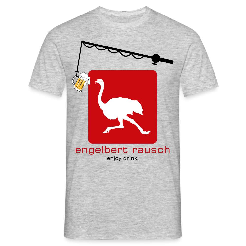 Engelbert Rausch T-Shirt - Enjoy Drink Lustige Parodie Geschenkidee T-Shirt - Grau meliert