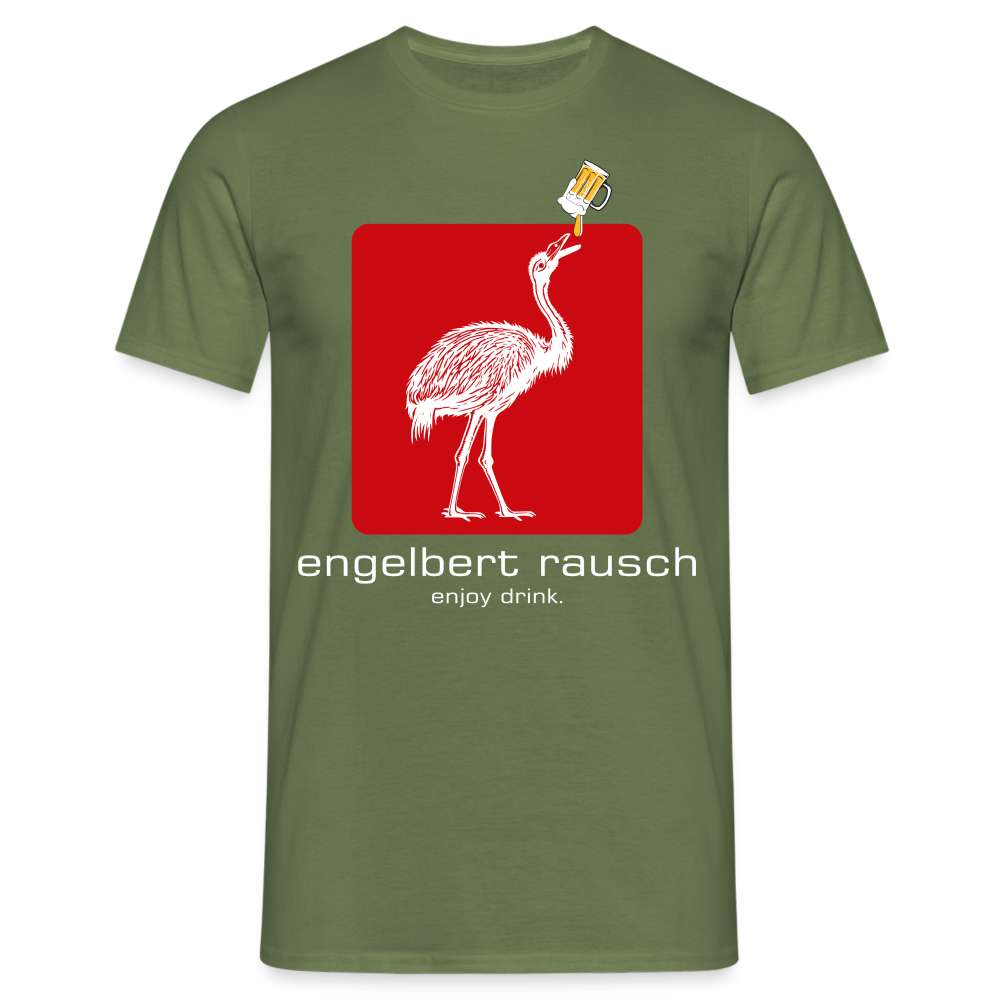 Engelbert Rausch T-Shirt Lustiges Parodie Bier Geschenk T-Shirt - Militärgrün