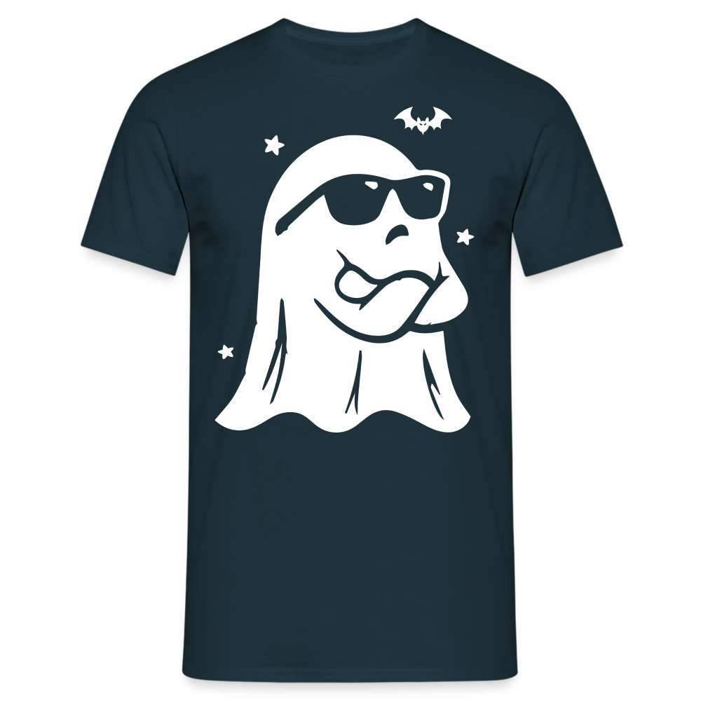 Halloween Muffel Kostüm - Gelangweilter Geist - Lustiges Halloween T-Shirt - Navy