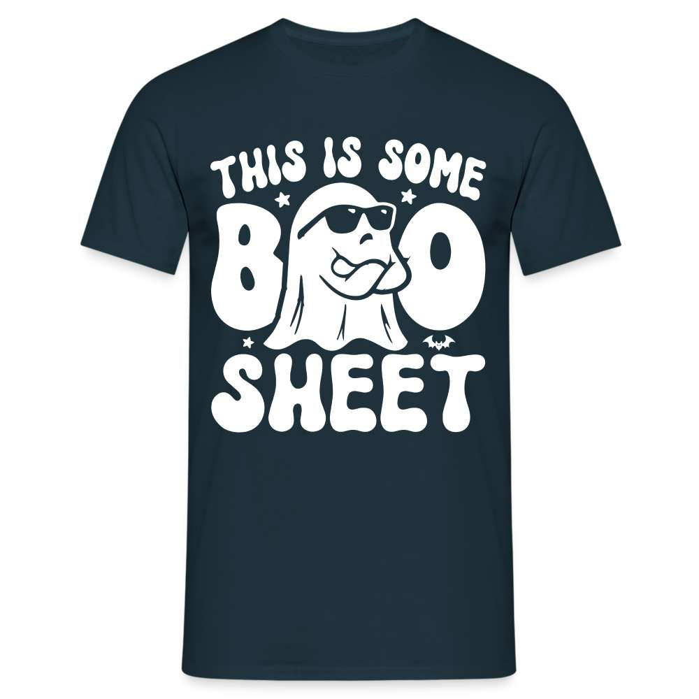 Halloween Kostüm - Some Boo Sheet - Lustiges Halloween T-Shirt - Navy