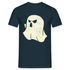 Halloween Bettlaken Geist - Lustiges Halloween Kostüm T-Shirt - Navy