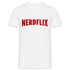 Nerdflix Lustiges Nerd Computer Freak Geschenk T-Shirt - weiß