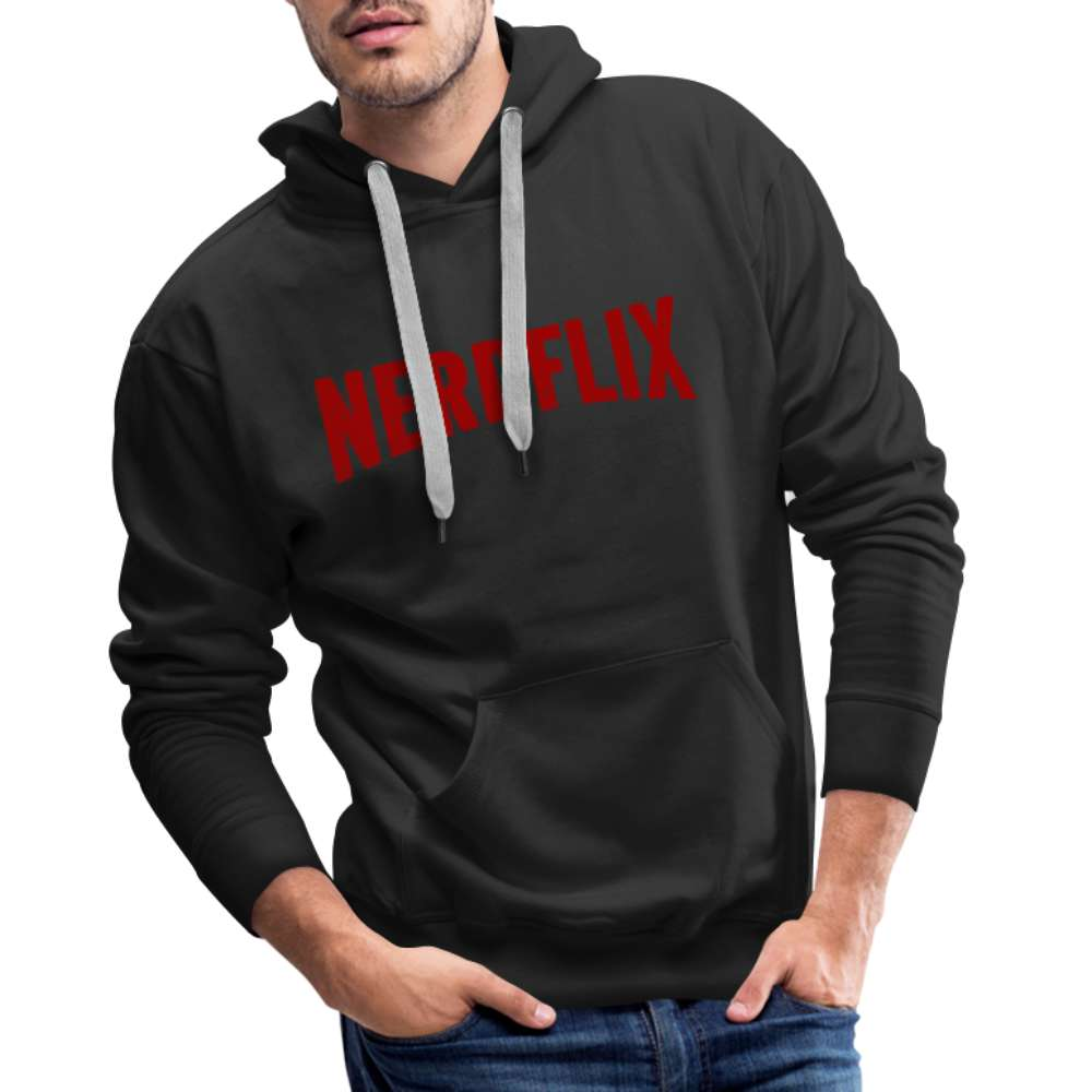 Nerdflix Lustiges Nerd Computer Freak Geschenk Premium Hoodie - Schwarz