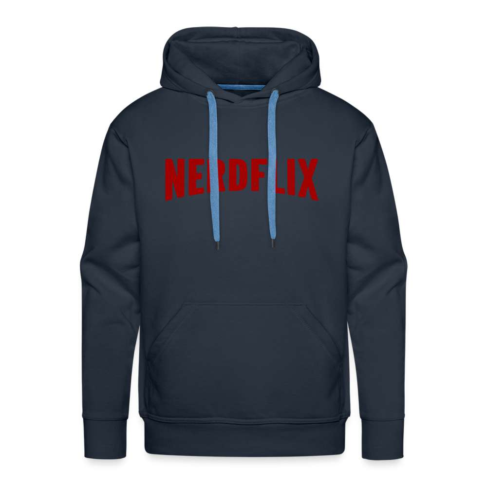 Nerdflix Lustiges Nerd Computer Freak Geschenk Premium Hoodie - Navy