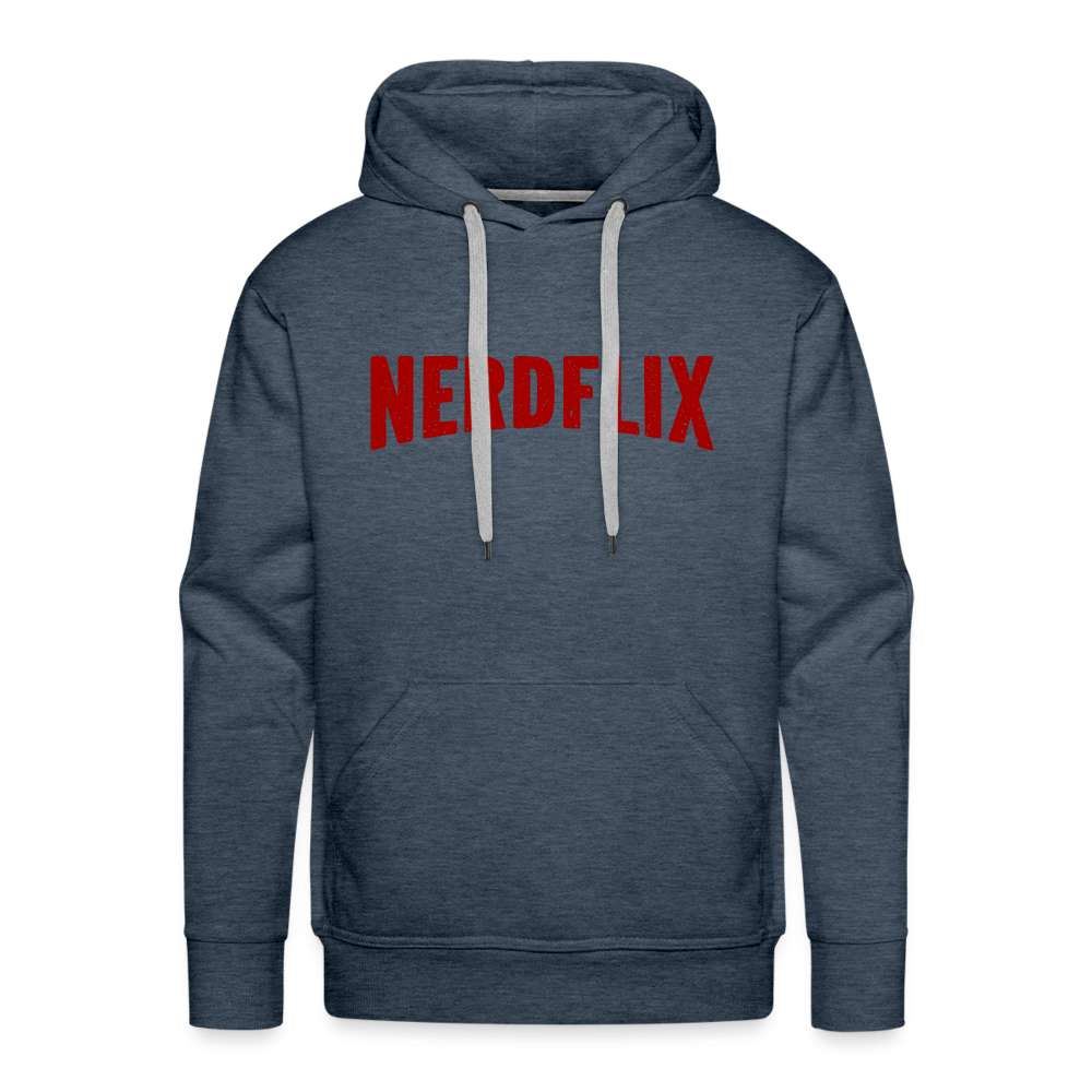 Nerdflix Lustiges Nerd Computer Freak Geschenk Premium Hoodie - Jeansblau