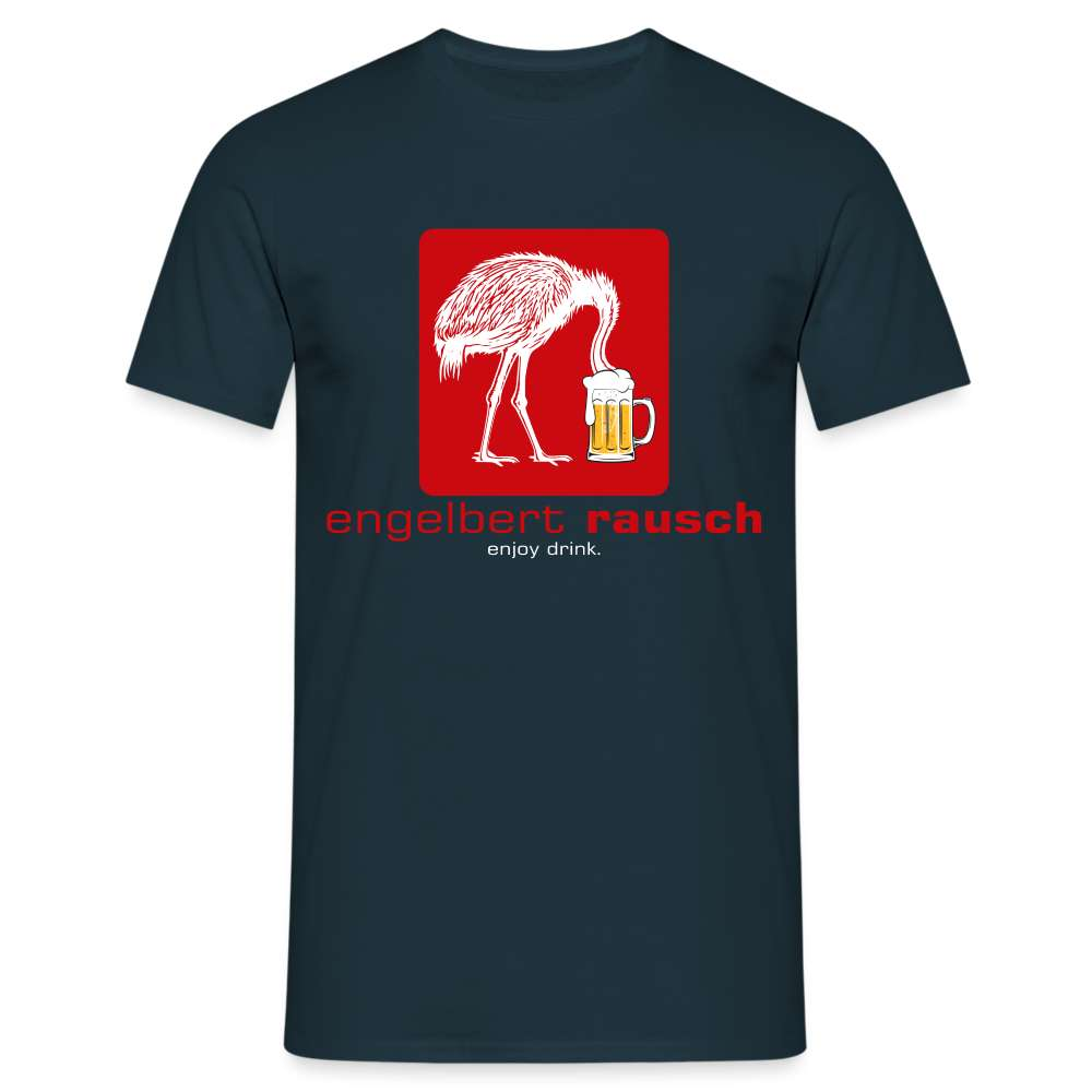 Engelbert Rausch witziges Bier Shirt Engelbert Rausch Parodie T-Shirt - Navy