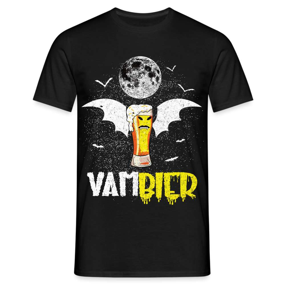 Halloween Bier Kostüm Shirt Vampire Vambier Lustiges T-Shirt - Schwarz
