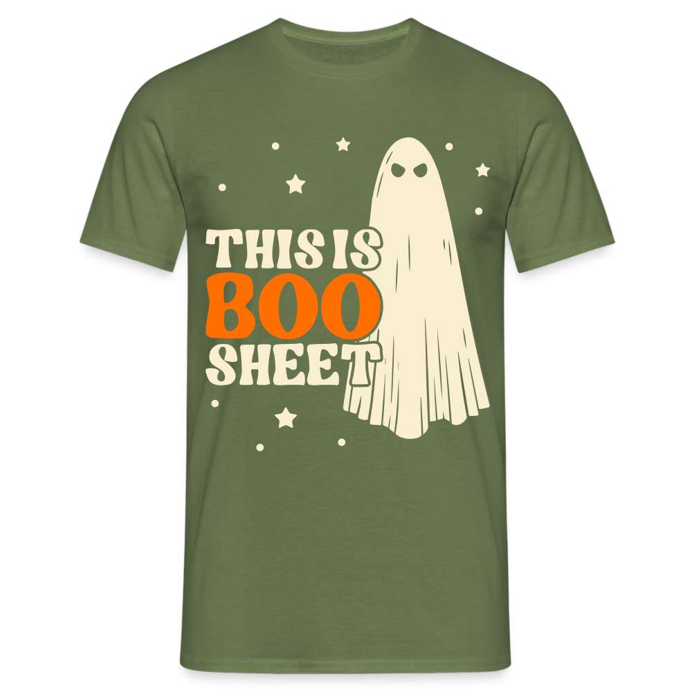 Halloween Kostüm - Boo Sheet - Lustiges T-Shirt - Militärgrün