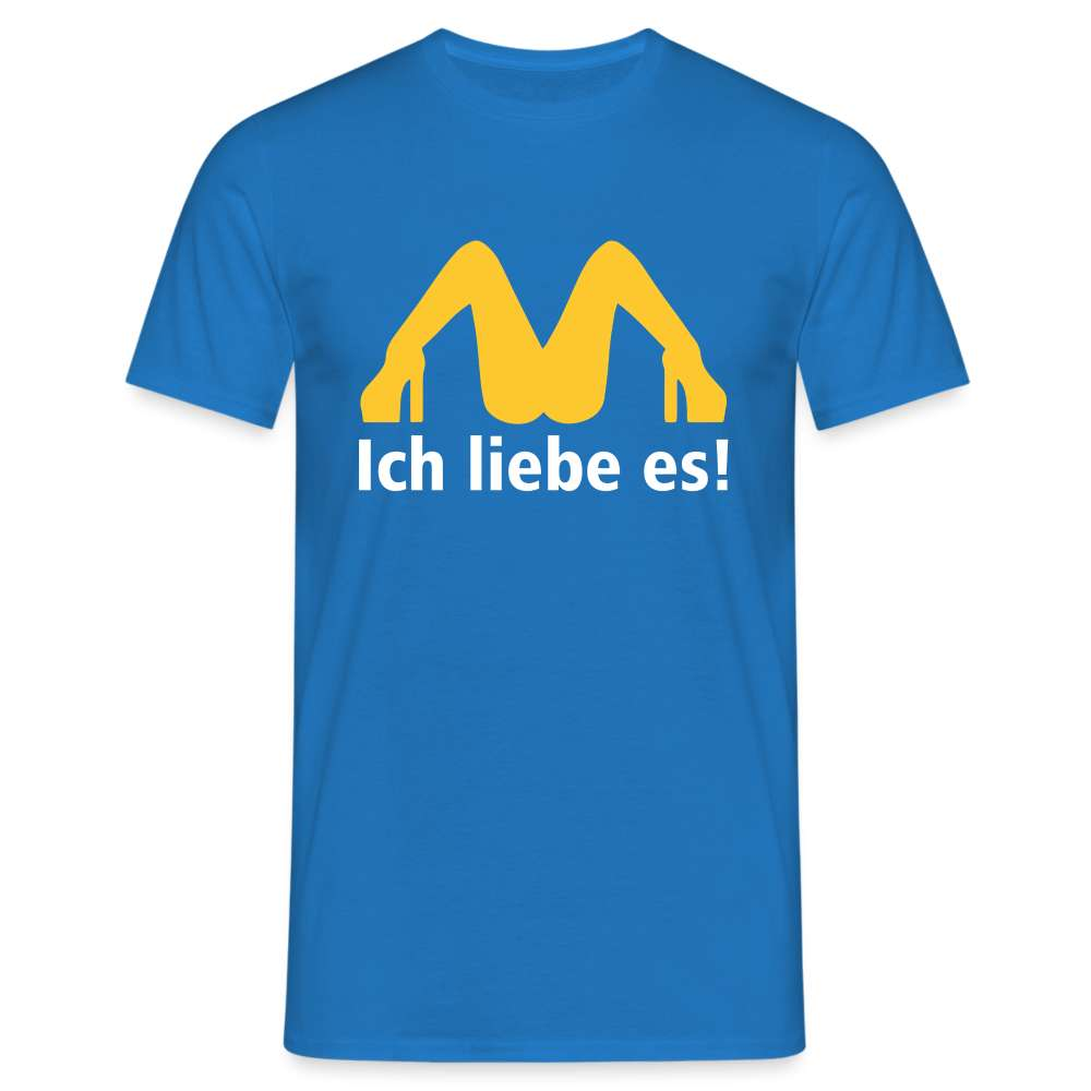 MC Donalds Parodie - Ich liebe es Lustiges T-Shirt - Royalblau