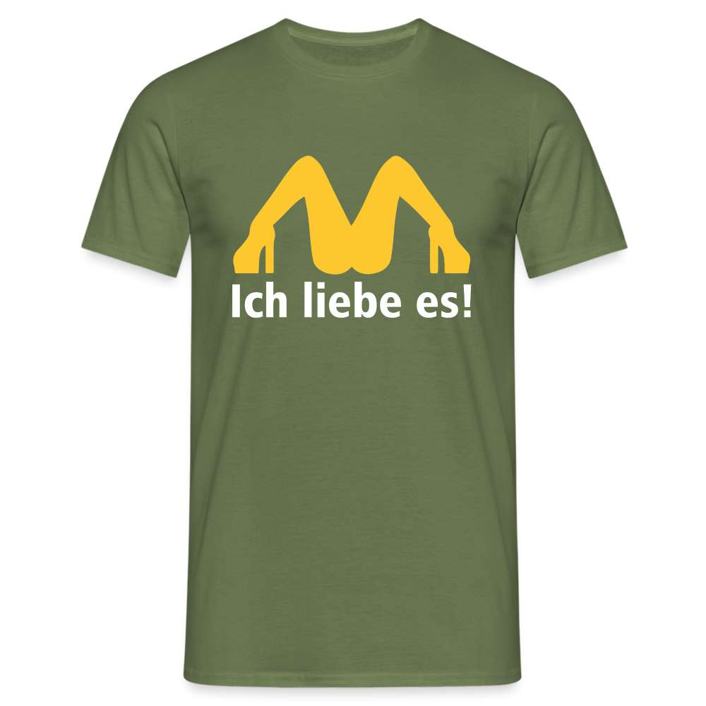 MC Donalds Parodie - Ich liebe es Lustiges T-Shirt - Militärgrün