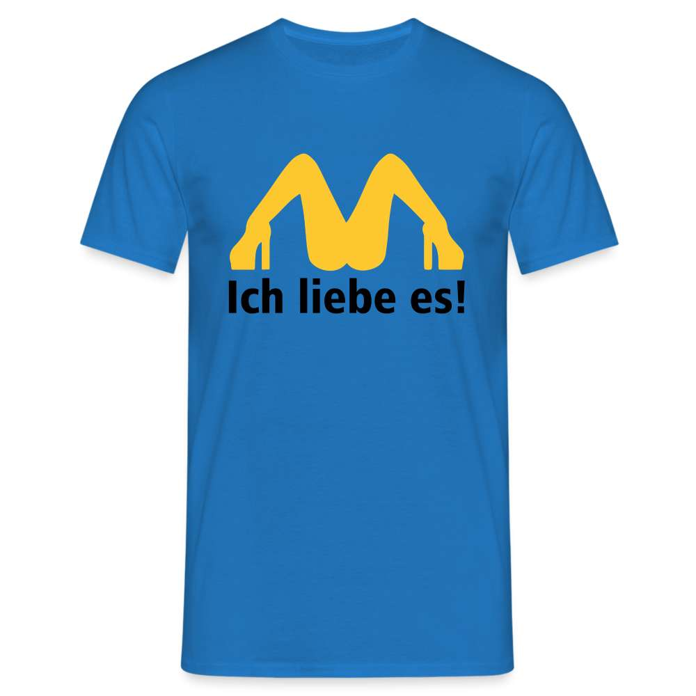 MC Donalds Parodie - Ich liebe es Lustiges T-Shirt - Royalblau