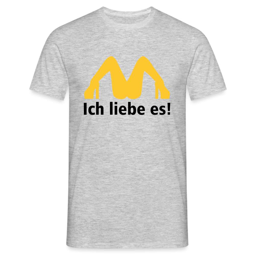 MC Donalds Parodie - Ich liebe es Lustiges T-Shirt - Grau meliert